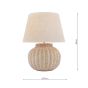 Laura Ashley Fernhill Large Table Lamp Matt Cream With Shade