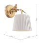 Laura Ashley Egelton Wall Light Aged Brass With Shade