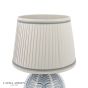 Laura Ashley Stannard Table Lamp Blue Ceramic and Polished Chrome With Shade