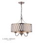 Laura Ashley Allerford 3 Light Pendant Satin Bronze and Taupe