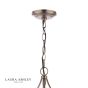 Laura Ashley Allerford 3 Light Pendant Satin Bronze and Taupe