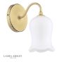Laura Ashley Lidsell Wall Light Matt Antique Brass and Opal Glass