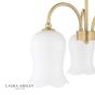 Laura Ashley Lidsell 3 Light Semi-Flush Matt Antique Brass and Opal Glass