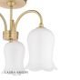 Laura Ashley Lidsell 3 Light Semi-Flush Matt Antique Brass and Opal Glass