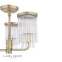 Laura Ashley Hilcote 3 Light Semi-Flush Matt Antique Brass and Glass