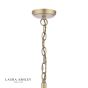 Laura Ashley Hilcote 5 Light Armed Pendant Matt Antique Brass and Glass