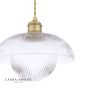 Laura Ashley Billham Pendant Matt Antique Brass and Ribbed Glass
