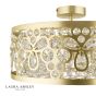 Laura Ashley Tilbrook 4 Light Flush Matt Champagne and Crystal