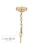 Laura Ashley Alexa 5 Light Pendant Glass and Matt Antique Brass