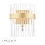 Laura Ashley Alexa Wall Light Glass and Matt Antique Brass