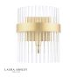 Laura Ashley Alexa Wall Light Glass and Matt Antique Brass