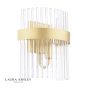Laura Ashley Alexa Wall Light Glass and Matt Antique Brass