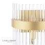 Laura Ashley Alexa Wall Light Glass and Matt Antique Brass