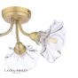 Laura Ashley Kerswell 3 Light Semi-Flush Matt Antique Brass and Glass