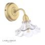 Laura Ashley Kerswell Wall Light Matt Antique Brass and Glass