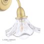 Laura Ashley Kerswell Wall Light Matt Antique Brass and Glass