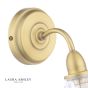 Laura Ashley Kerswell Wall Light Matt Antique Brass and Glass