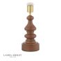 Laura Ashley Millbrook Table Lamp Dark Wood and Industrial Brass Base Only