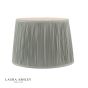 Laura Ashley Hemsley Green 100% Silk Tapered Drum Shade 30cm/12 inch
