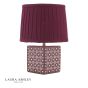 Laura Ashley Claudina Table Lamp Purple Ceramic and Antique Brass With Shade