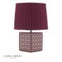 Laura Ashley Claudina Table Lamp Purple Ceramic and Antique Brass With Shade
