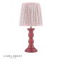 Laura Ashley Kelbrook Table Lamp Red Ceramic and Matt Antique Brass With Shade