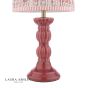 Laura Ashley Kelbrook Table Lamp Red Ceramic and Matt Antique Brass With Shade