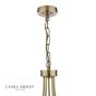 Laura Ashley Southwell 5 Light Armed Pendant Antique Brass and Opal Glass