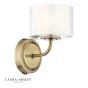Laura Ashley Southwell Wall Light Antique Brass and Opal Glass