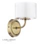 Laura Ashley Southwell Wall Light Antique Brass and Opal Glass