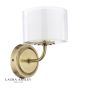 Laura Ashley Southwell Wall Light Antique Brass and Opal Glass
