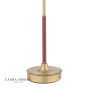 Laura Ashley Denwick Table Lamp Matt Antique Brass and Satin Red With Shade