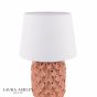 Laura Ashley Marwick Table Lamp Pink Ceramic and Brushed Silver With Shade