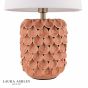 Laura Ashley Marwick Table Lamp Pink Ceramic and Brushed Silver With Shade