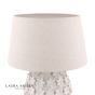Laura Ashley Ingham Table Lamp White Ceramic and Brushed Silver With Shade