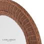 Laura Ashley Cait Mirror Dark Rattan 60cm