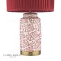 Laura Ashley Knipton Table Lamp Red Ceramic and Antique Brass With Shade