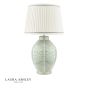Laura Ashley Stannard Table Lamp Green Ceramic and Polished Chrome With Shade