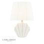 Laura Ashley Shell Table Lamp White Ceramic and Satin Chrome With Shade