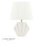 Laura Ashley Shell Table Lamp White Ceramic and Satin Chrome With Shade