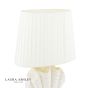 Laura Ashley Shell Table Lamp White Ceramic and Satin Chrome With Shade