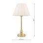 Laura Ashley Erin Rechargeable Table Lamp Matt Antique Brass With Shade LED