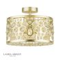 Laura Ashley Tilbrook 3 Light Flush Matt Champagne and Crystal