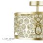 Laura Ashley Tilbrook 3 Light Flush Matt Champagne and Crystal