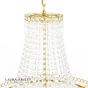 Laura Ashley Enid 5 Light Grande Chandelier Glass and Matt Antique Brass