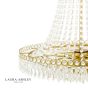 Laura Ashley Enid 5 Light Grande Chandelier Glass and Matt Antique Brass