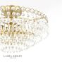 Laura Ashley Enid 5 Light Semi-Flush Faceted Glass and Matt Antique Brass