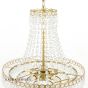 Laura Ashley Enid 5 Light Chandelier Faceted Glass and Matt Antique Brass