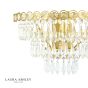 Laura Ashley Enid Wall Light Faceted Glass and Matt Antique Brass