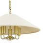 Laura Ashley Harland 5 Light Pendant Matt Antique Brass With Shade